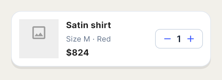 Cart Item, a ready-made section, as Draft draws it.