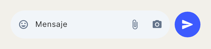 Message Bar, una sección ya armada, tal como la dibuja Draft.