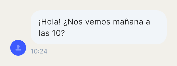 Incoming Message, una sección ya armada, tal como la dibuja Draft.