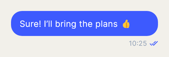 Outgoing Message, a ready-made section, as Draft draws it.
