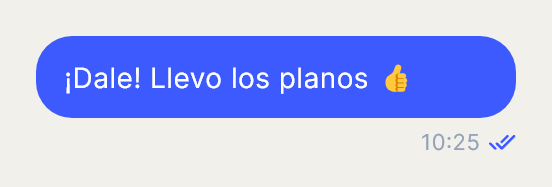 Outgoing Message, una sección ya armada, tal como la dibuja Draft.