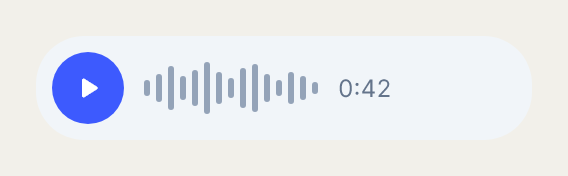 Voice Message, una sección ya armada, tal como la dibuja Draft.