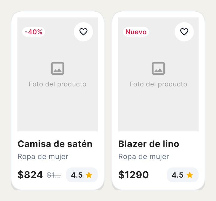 Product Grid, una sección ya armada, tal como la dibuja Draft.