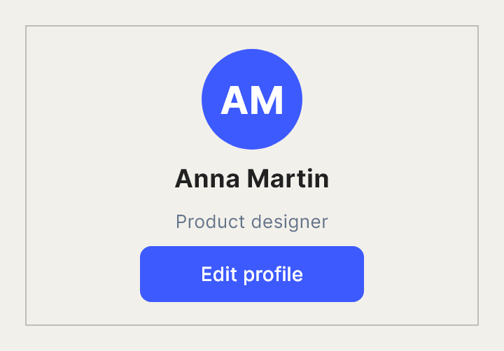 Profile, a ready-made section, as Draft draws it.