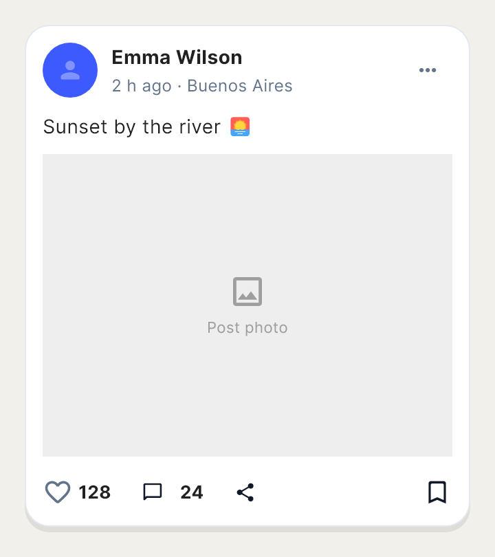 Social Post, a ready-made section, as Draft draws it.