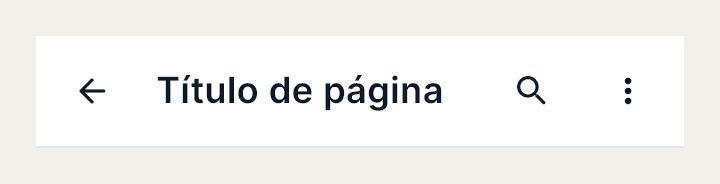 AppBar tal como lo dibuja Draft, con su configuración inicial.