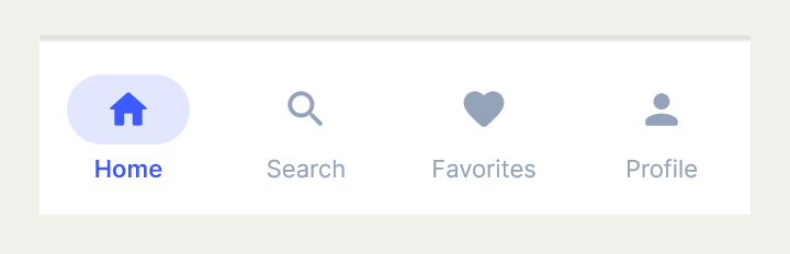 Navigation Bar as Draft draws it, with its initial settings.