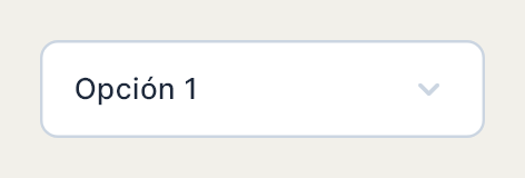 Dropdown Menu tal como lo dibuja Draft, con su configuración inicial.