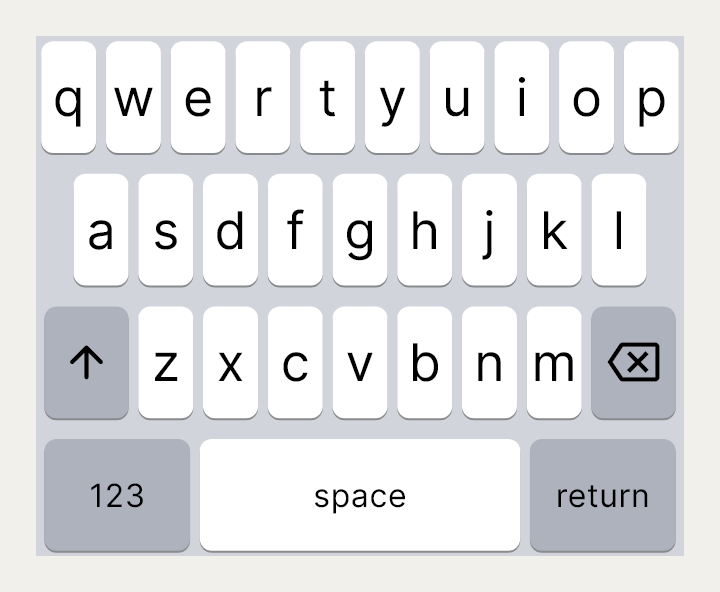 Keyboard as Draft draws it, with its initial settings.
