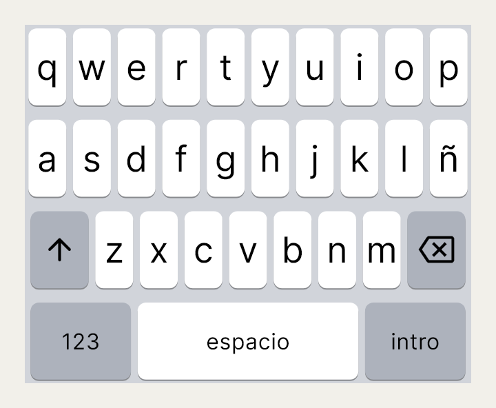 Keyboard tal como lo dibuja Draft, con su configuración inicial.