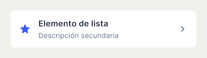 List Tile tal como lo dibuja Draft, con su configuración inicial.