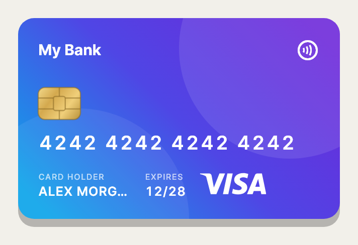 Payment Card as Draft draws it, with its initial settings.