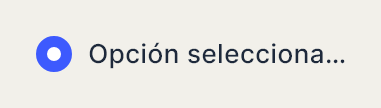 Radio Button tal como lo dibuja Draft, con su configuración inicial.