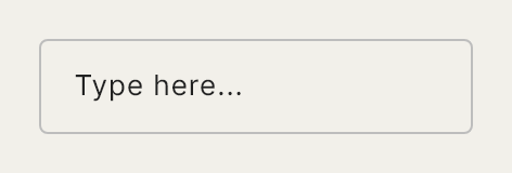 Text Field as Draft draws it, with its initial settings.