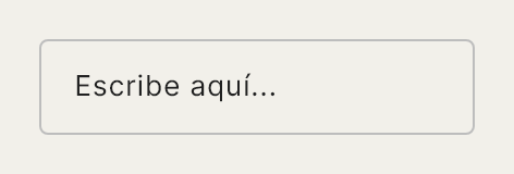 Text Field tal como lo dibuja Draft, con su configuración inicial.